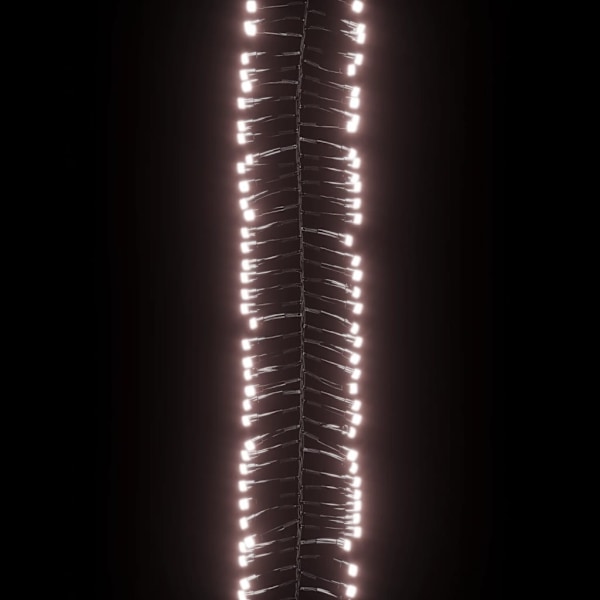 vidaXL Ljusslinga med 2000 LED cluster varmvit 17 m PVC Warm white and dark green