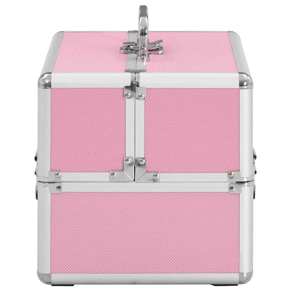 vidaXL Sminklåda 22x30x21 cm rosa aluminium Rosa