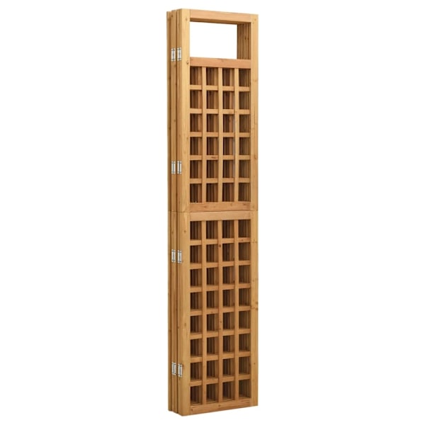 vidaXL Rumsavdelare/Spaljé 5 paneler massiv gran 201,5x180 cm Brun
