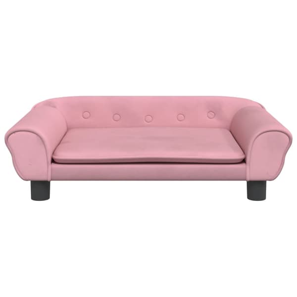 vidaXL Barnsoffa rosa 70x45x26 cm sammet Rosa