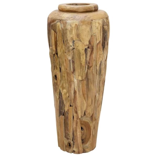 vidaXL Dekorativ vas 40x100 cm massiv teak Brun