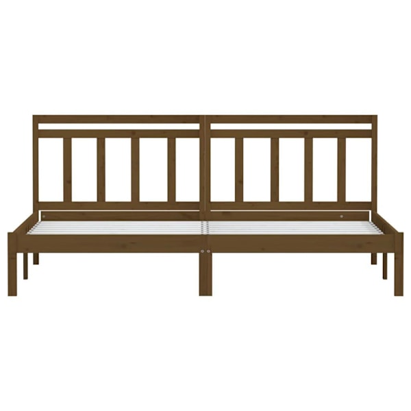 vidaXL Sängram honungsbrun massiv furu 200x200 cm Brun