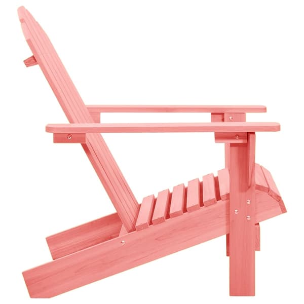 vidaXL Adirondackstol massivt granträ rosa Rosa