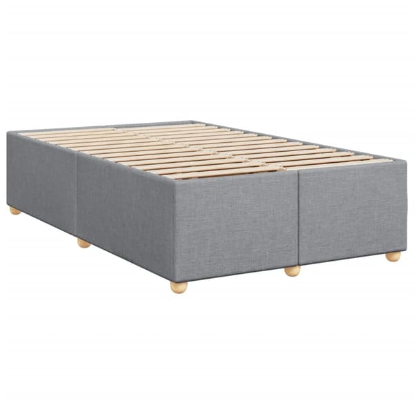vidaXL Ramsäng med madrass ljusgrå 120x200 cm tyg Grå