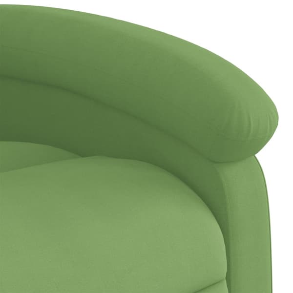 vidaXL Elektrisk massagefåtölj ljusgrön sammet Grön