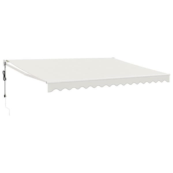 vidaXL Automatisk infällbar markis gräddvit 4x3 m Kräm
