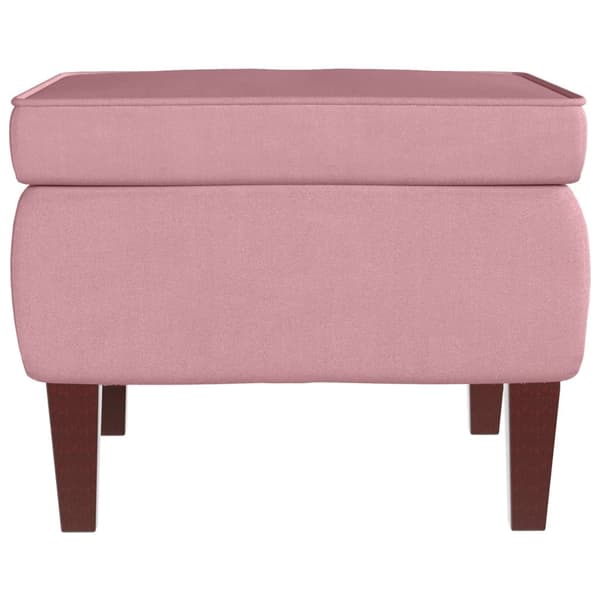 vidaXL Pall med träben rosa sammet Rosa