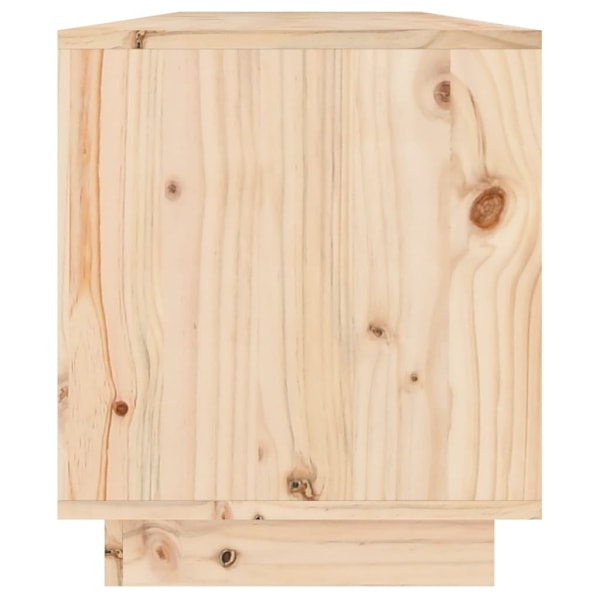 vidaXL Tv-bänk 110,5x34x40 cm massiv furu Brun