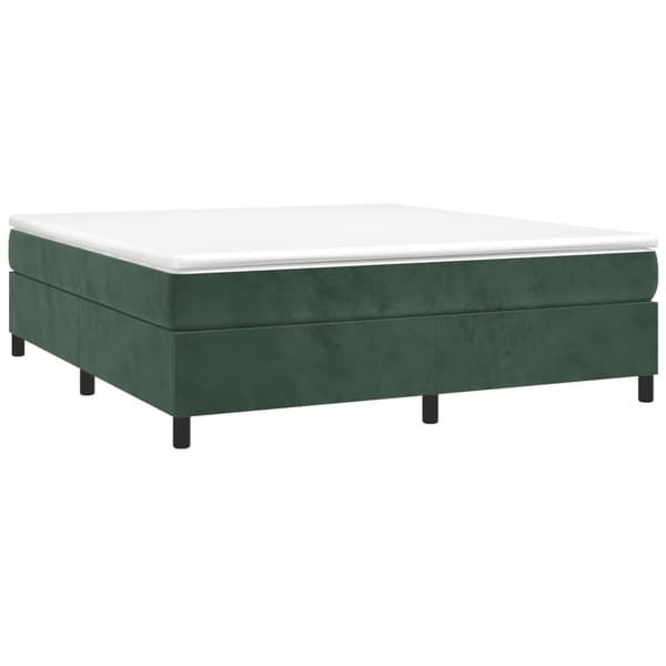 vidaXL Ramsäng mörkgrön 200x200 cm sammet Grön