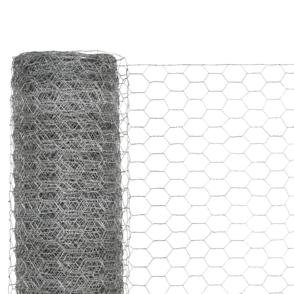 vidaXL Hönsnät galvaniserat stål 25x1,5 m silver Silver