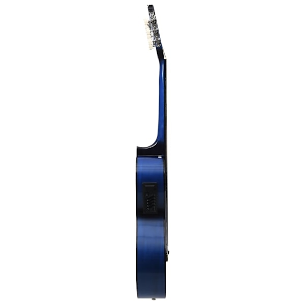 vidaXL Gitarr western 12 delar med EQ-pedal och 6 strängar blå Blå