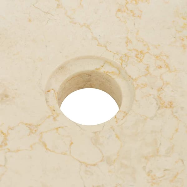 vidaXL Handfat 40x12 cm marmor gräddvit Creme