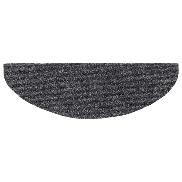 vidaXL Trappstegsmattor självhäftande 10 st mörkgrå 65x21x4 cm brodyr grå