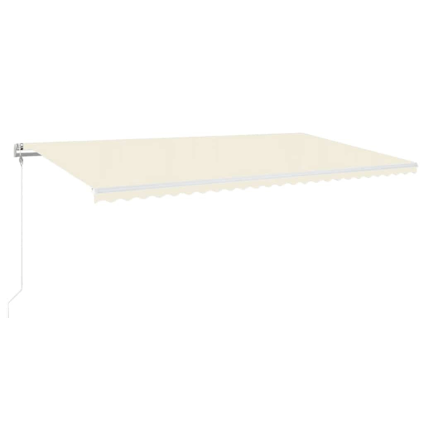 vidaXL Automatisk markis med vindsensor & LED 600x300 cm gräddvit Creme