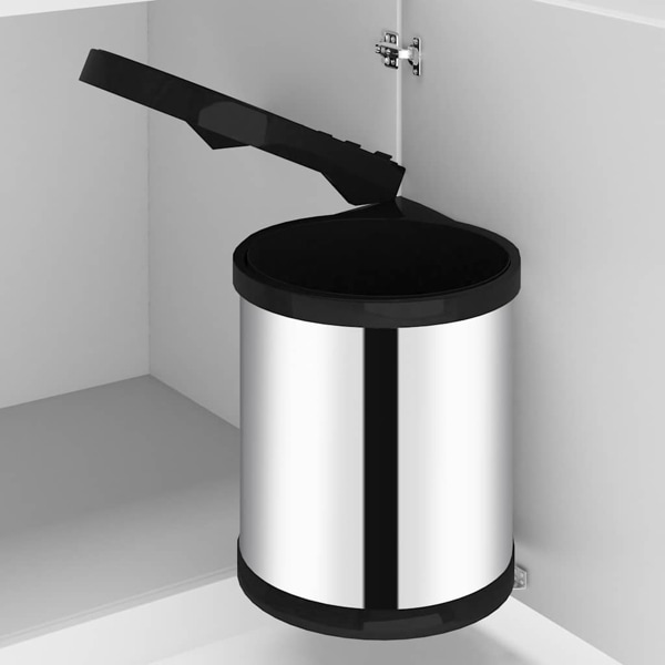vidaXL Inbyggd sophink rostfritt stål 12 L Silver
