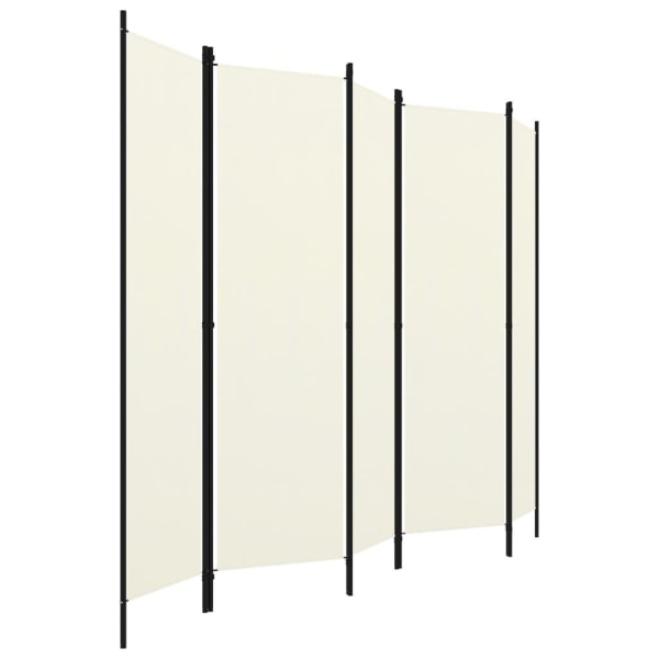 vidaXL Rumsavdelare 5 paneler vit 250x180 cm Vit