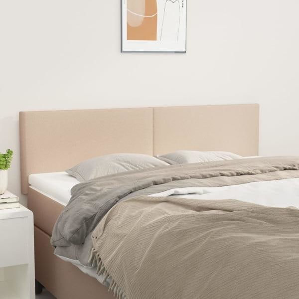 vidaXL Huvudgavlar 2 st cappuccino 72x5x78/88 cm konstläder Brun