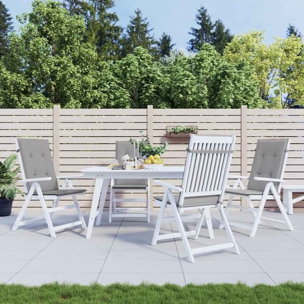 vidaXL Stolsdynor för trädgården 4 st 120x50x3 cm grå grå