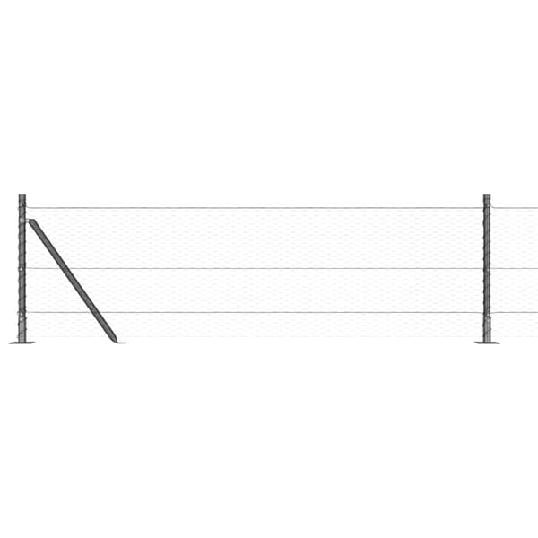 vidaXL Hexagonal stängsel med betongfundament 50 x 0,6 m Grå Mesh Grå