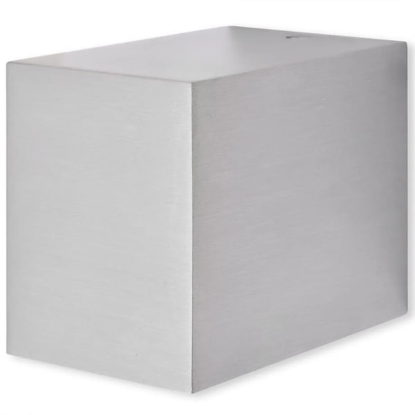 vidaXL Kubformade utomhusvägglampor 2 st Silver