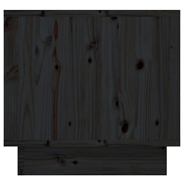 vidaXL Sängbord svart 35x34x32 cm massiv furu Svart