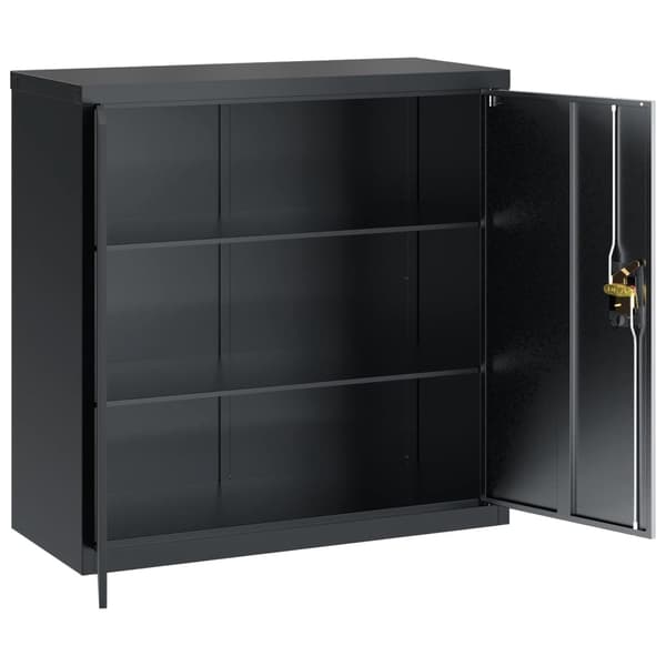 vidaXL Dokumentskåp antracit 90x40x90 cm stål Antracit