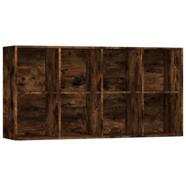vidaXL Bokhylla/skänk rökfärgad ek 66x30x130 cm konstruerat trä Brun