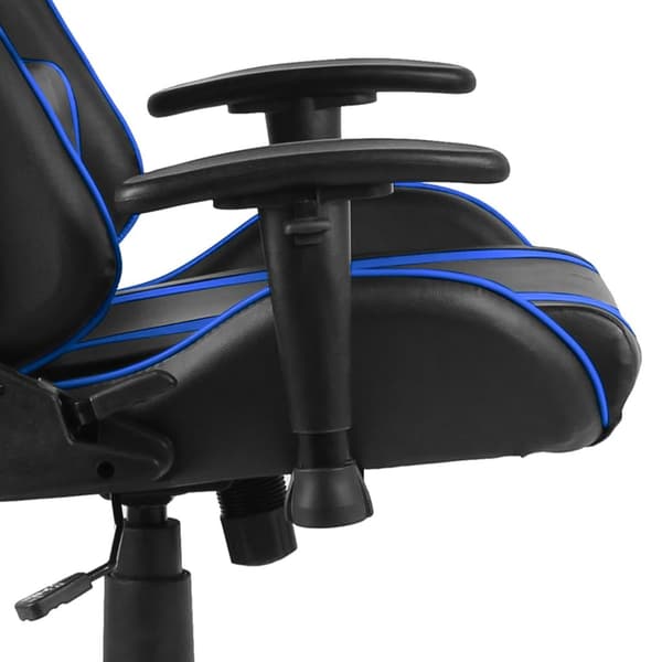 vidaXL Snurrbar gamingstol blå PVC Blå