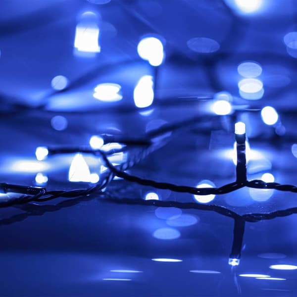 vidaXL Ljusslinga med 300 LED blå 30 m PVC Blue