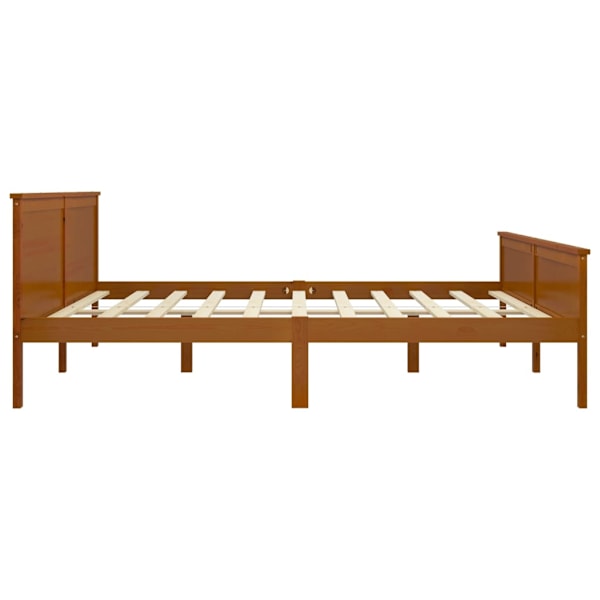 vidaXL Sängram honungsbrun massiv furu 200x200 cm Brun