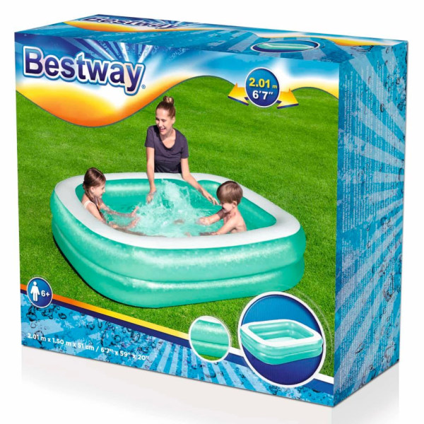 Bestway Rektangulär pool 201x150x51 cm blå