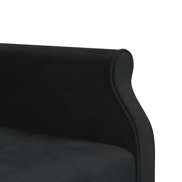 vidaXL L-formad soffa svart 271x140x70 cm sammet art