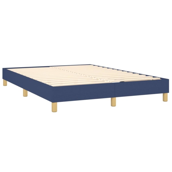 vidaXL Ramsäng med madrass blå 140x200 cm tyg Blå