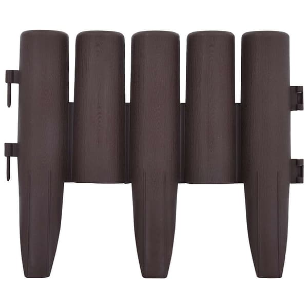 vidaXL Rabattkant 36 st brun 10 m PP Brun
