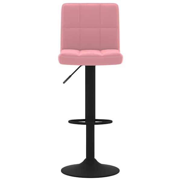 vidaXL Barstolar 2 st rosa sammet Rosa