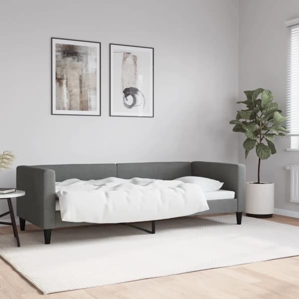 vidaXL Dagbädd mörkgrå 80x200 cm tyg Grå