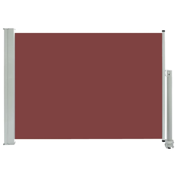 vidaXL Infällbar sidomarkis 80x300 cm brun Brun