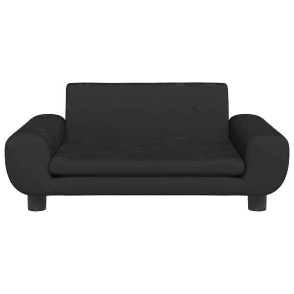 vidaXL Barnsoffa svart 70x45x33 cm sammet art