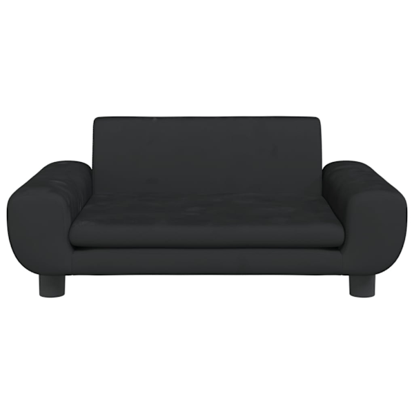vidaXL Barnsoffa svart 70x45x33 cm sammet Svart