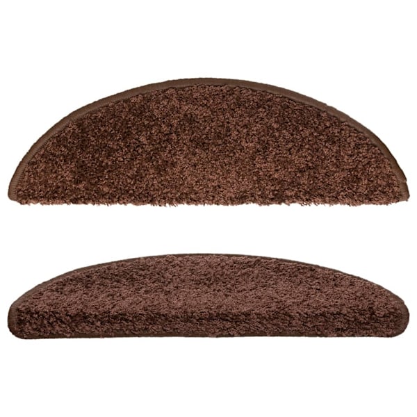 vidaXL Trappstegsmattor 10 st 56x17x3 cm brun Brun