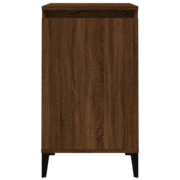 vidaXL Sängbord 2 st rökfärgad brun ek 40x35x70 cm konstruerat trä Brun