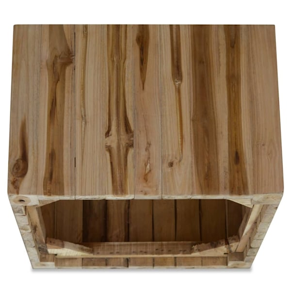 vidaXL Soffbord i äkta teak 50x50x35 cm Brun
