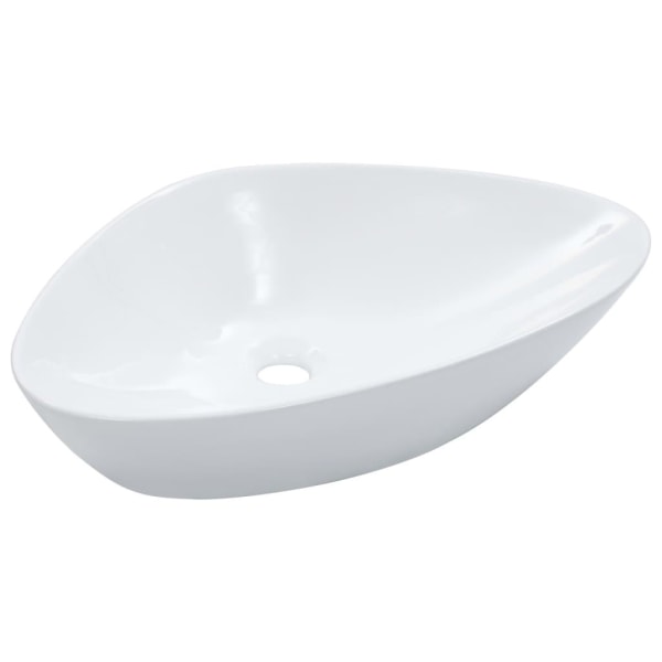 vidaXL Handfat 58,5x39x14 cm keramik vit Vit