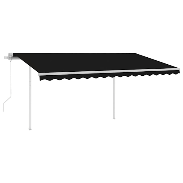 vidaXL Automatisk markis med vindsensor & LED 4x3 m antracit Antracit