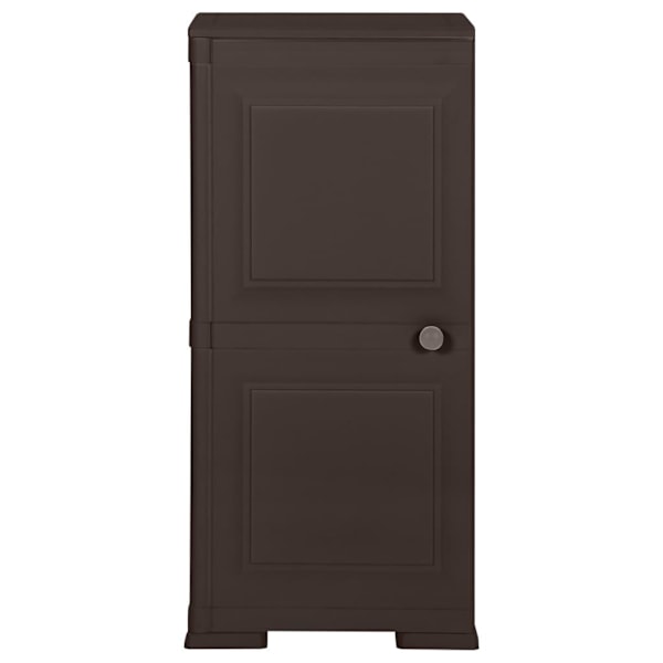 vidaXL Plastskåp 40x43x85,5 cm träimitation brun Brun