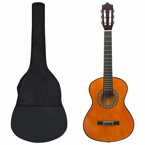 vidaXL Gitarr för barn 8 delar klassisk 1/2 34" Brun