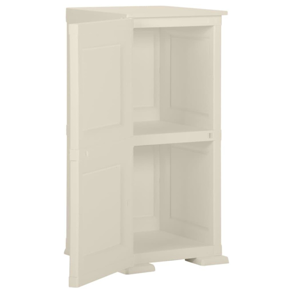 vidaXL Plastskåp 40x43x85,5 cm träimitation vaniljvit Creme
