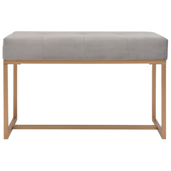vidaXL Bänk 80 cm grå sammet grå