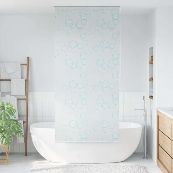 vidaXL Rullgardin för dusch 120x240 cm bubbla Vit