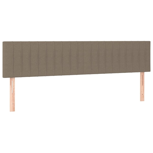 vidaXL Ramsäng med madrass taupe 200x200 cm tyg Taupe